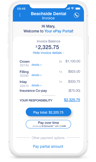 Dental payments online