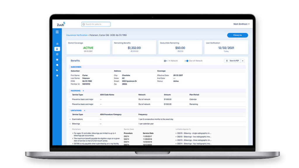 Zuub insurance verification software